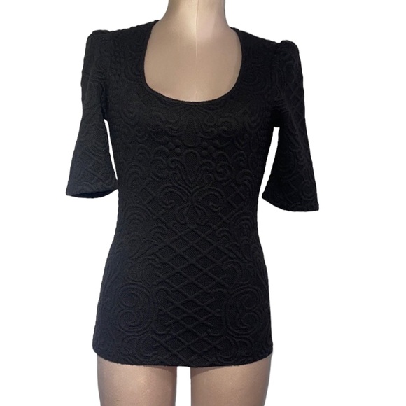 Anthropologie - Deletta  black top. Size S. Beautiful detail - Picture 1 of 7